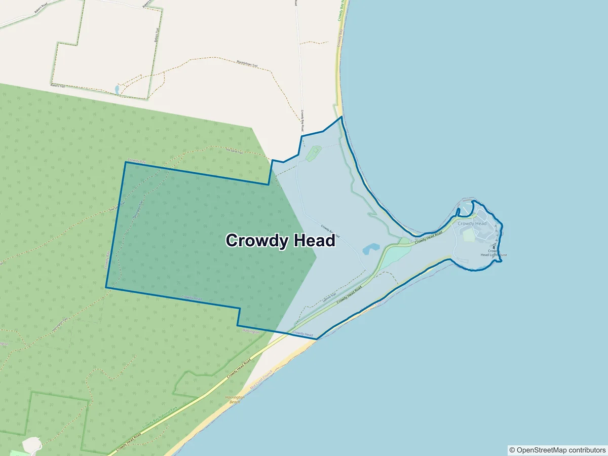 Map of Crowdy Head, NSW, Australia