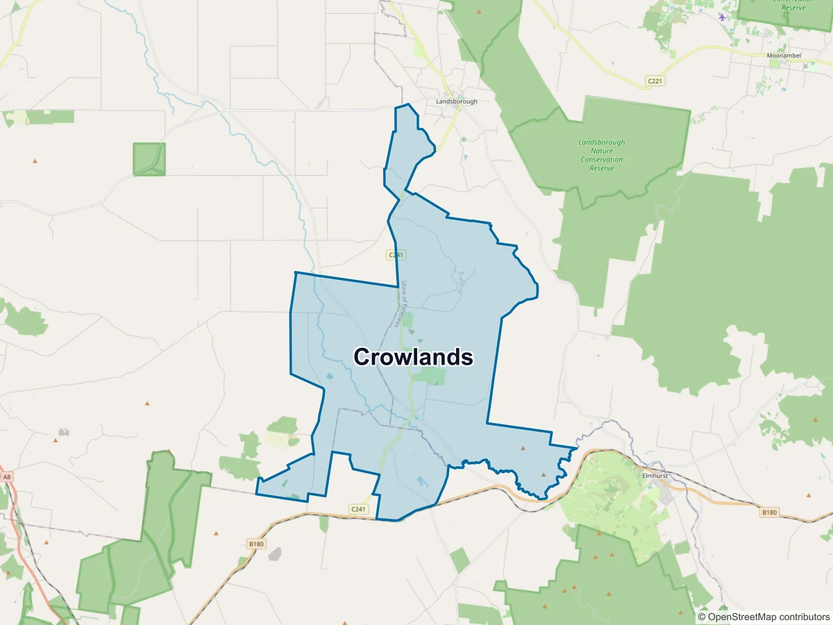 Map of Crowlands, VIC, Australia