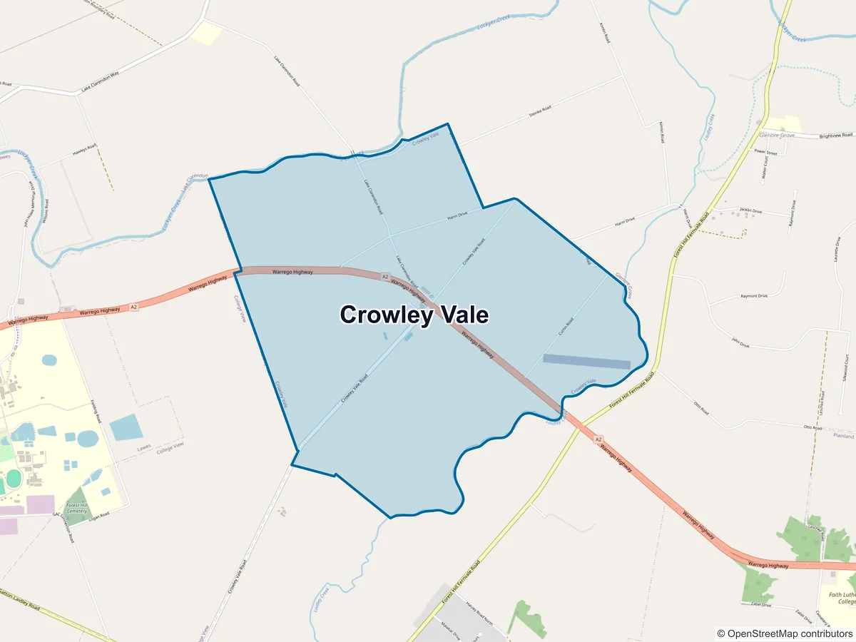 Map of Crowley Vale, QLD, Australia