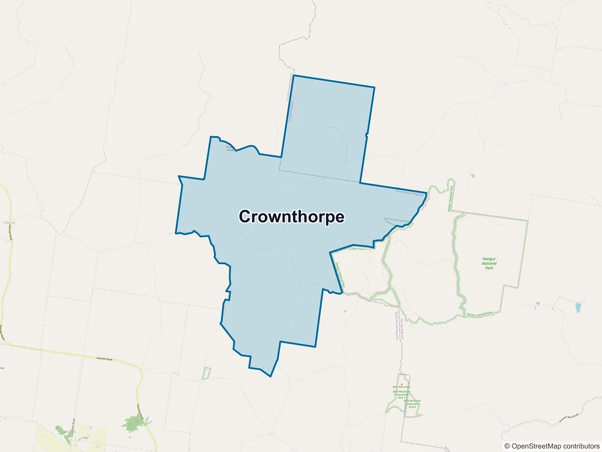 Map of Crownthorpe, QLD, Australia