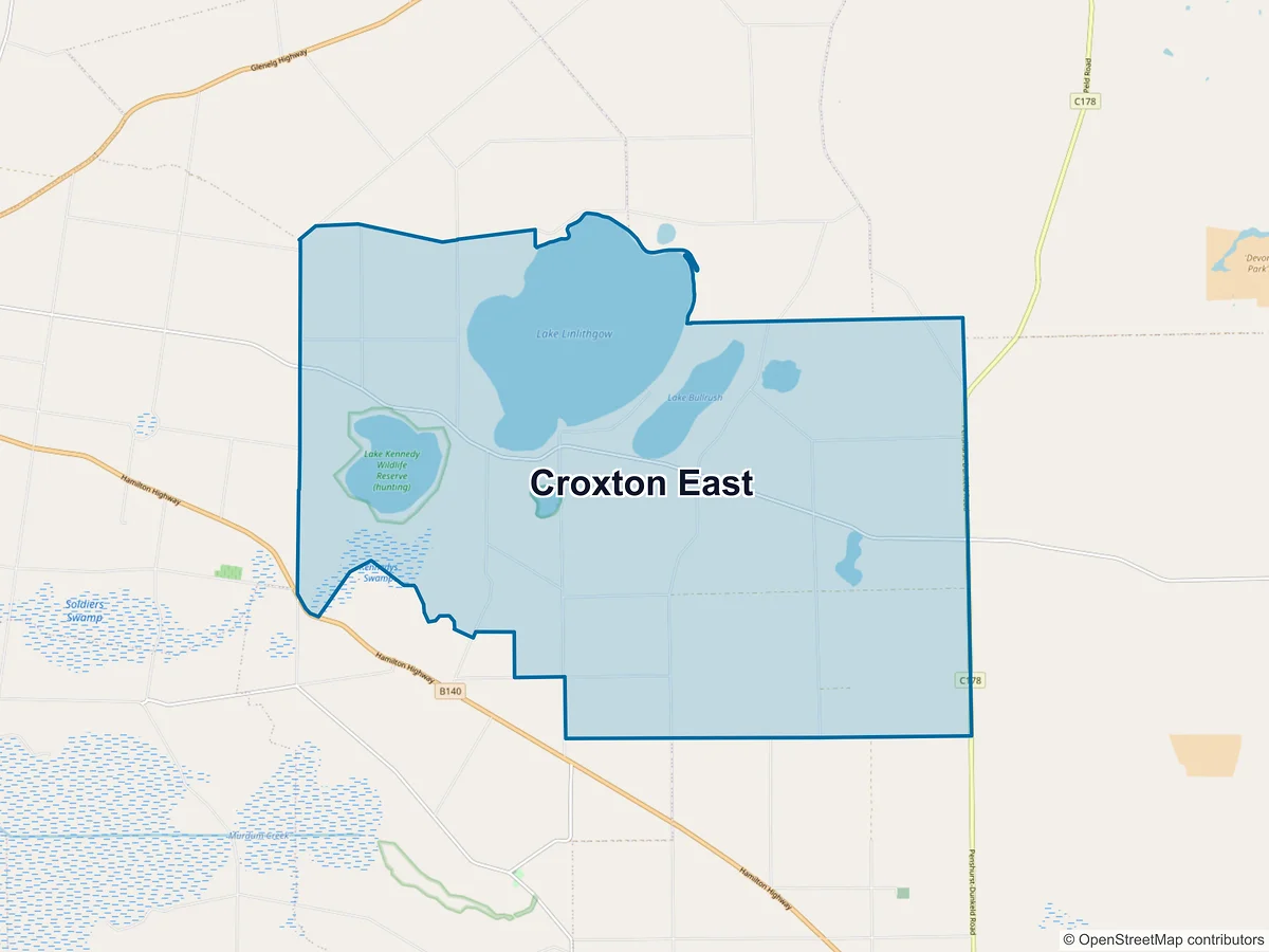Map of Croxton East, VIC, Australia