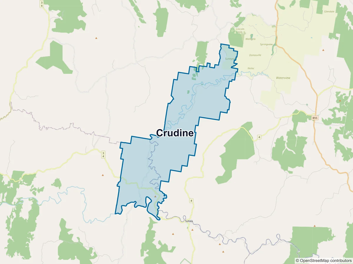 Map of Crudine, NSW, Australia