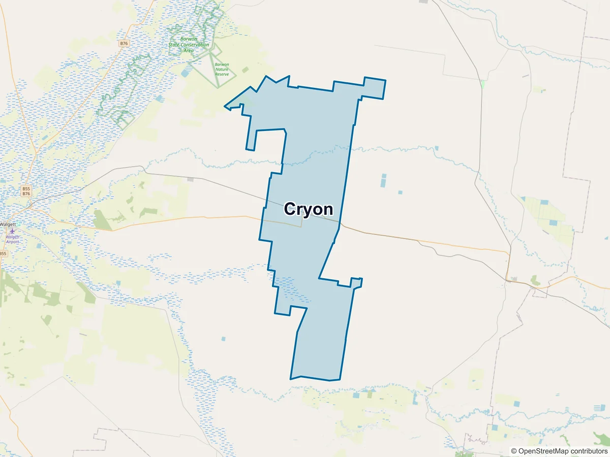 Map of Cryon, NSW, Australia