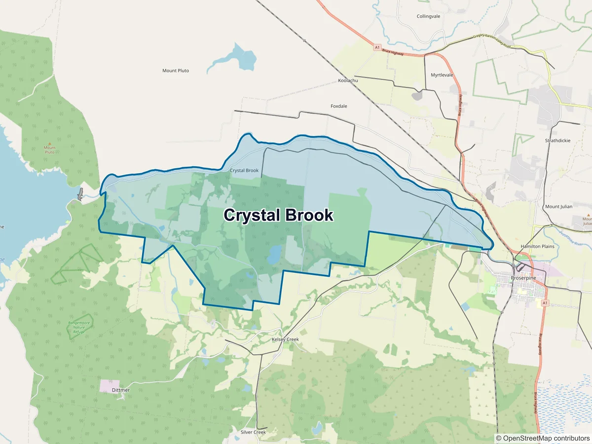 Map of Crystal Brook, QLD, Australia