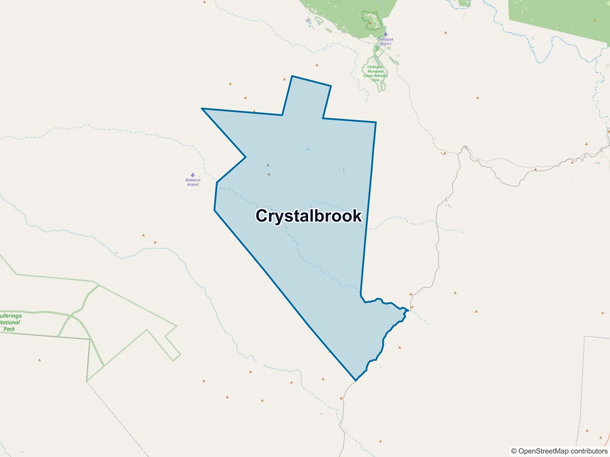 Map of Crystalbrook, QLD, Australia