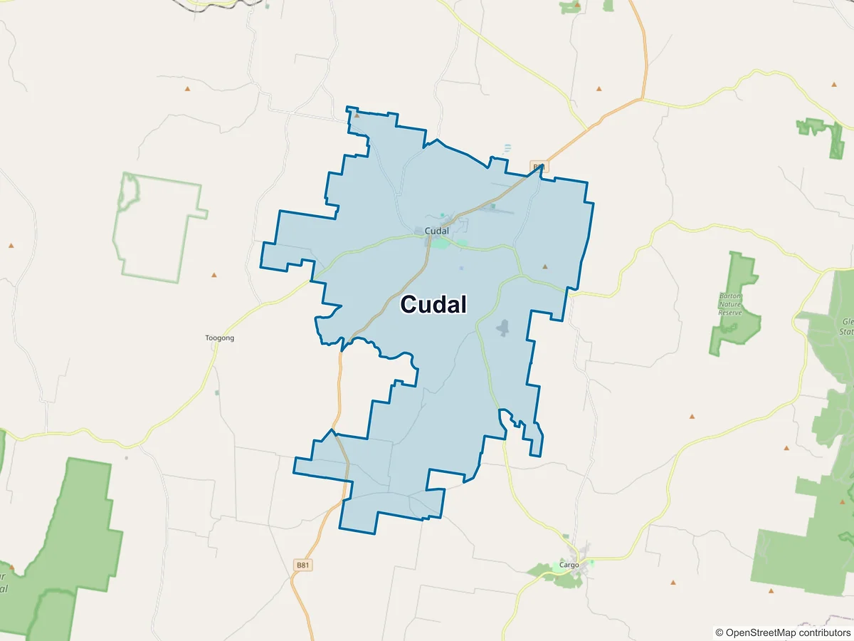 Map of Cudal, NSW, Australia