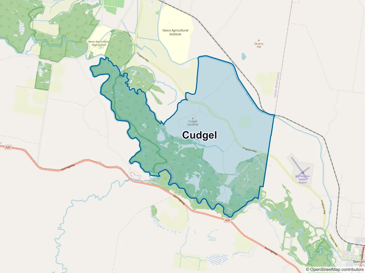 Map of Cudgel, NSW, Australia