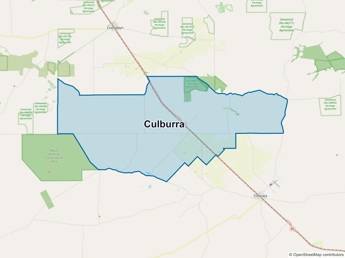Map of Culburra, SA, Australia