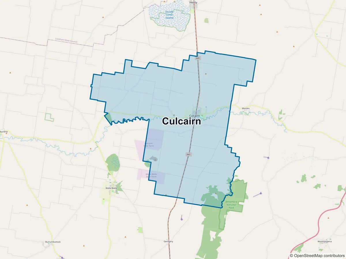 Map of Culcairn, NSW, Australia