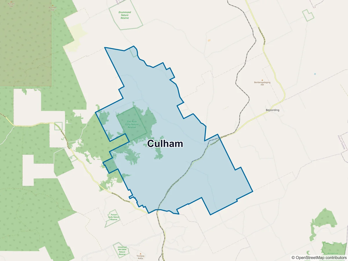 Map of Culham, WA, Australia