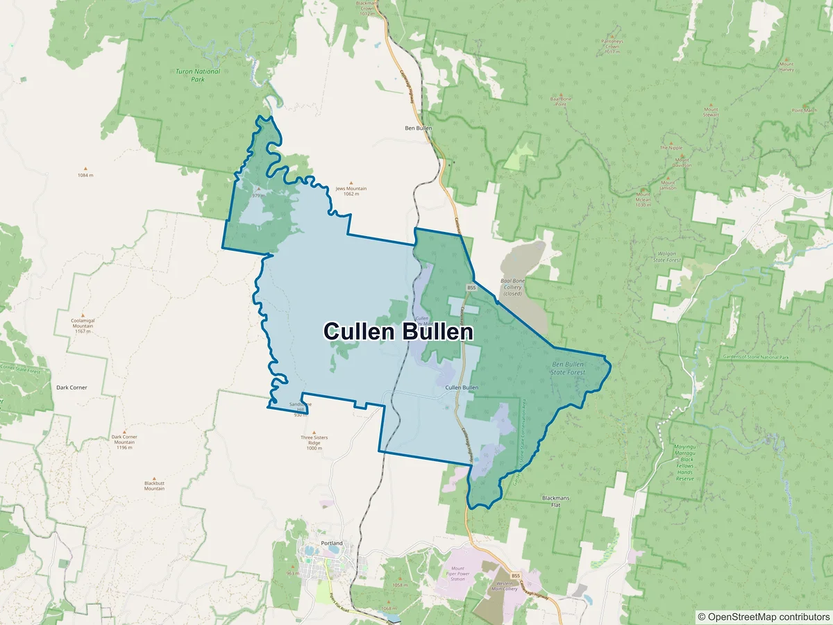 Map of Cullen Bullen, NSW, Australia
