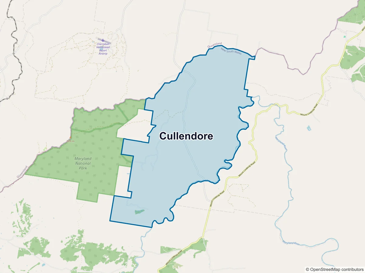 Map of Cullendore, NSW, Australia