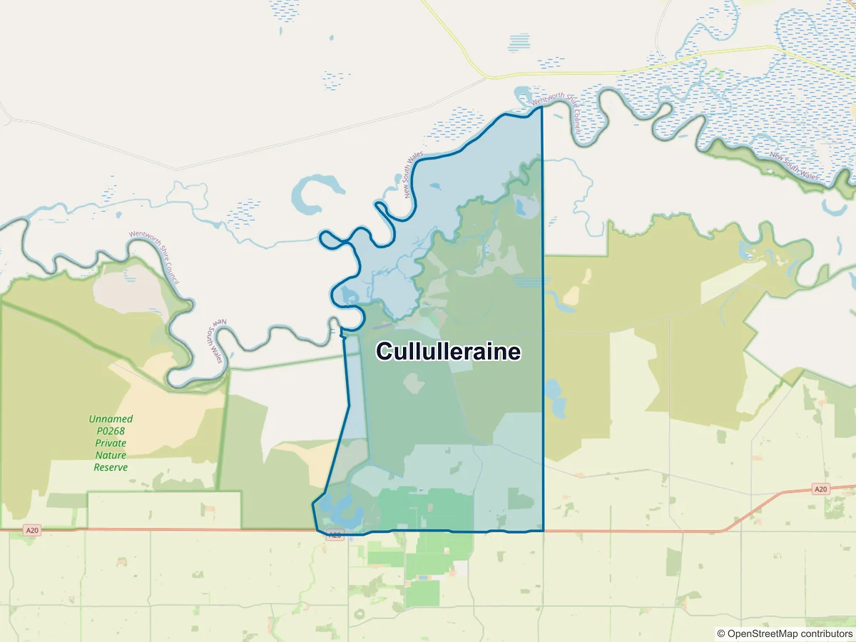 Map of Cullulleraine, VIC, Australia