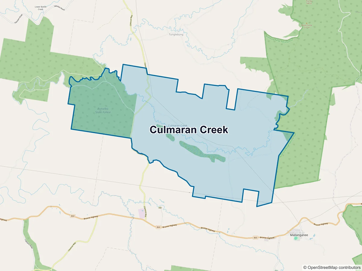 Map of Culmaran Creek, NSW, Australia