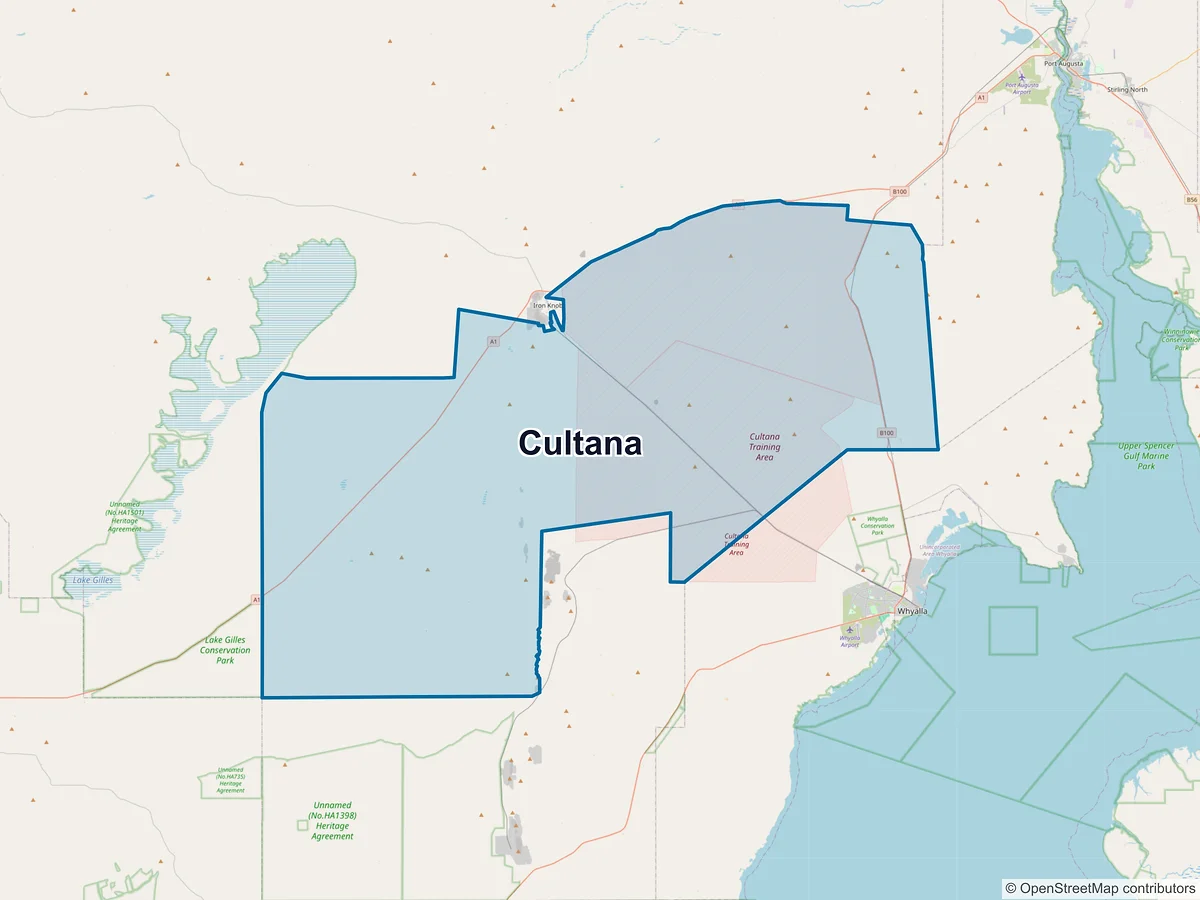 Map of Cultana, SA, Australia