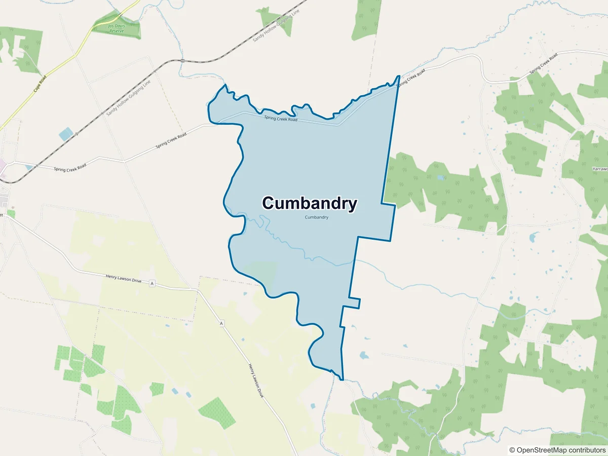 Map of Cumbandry, NSW, Australia