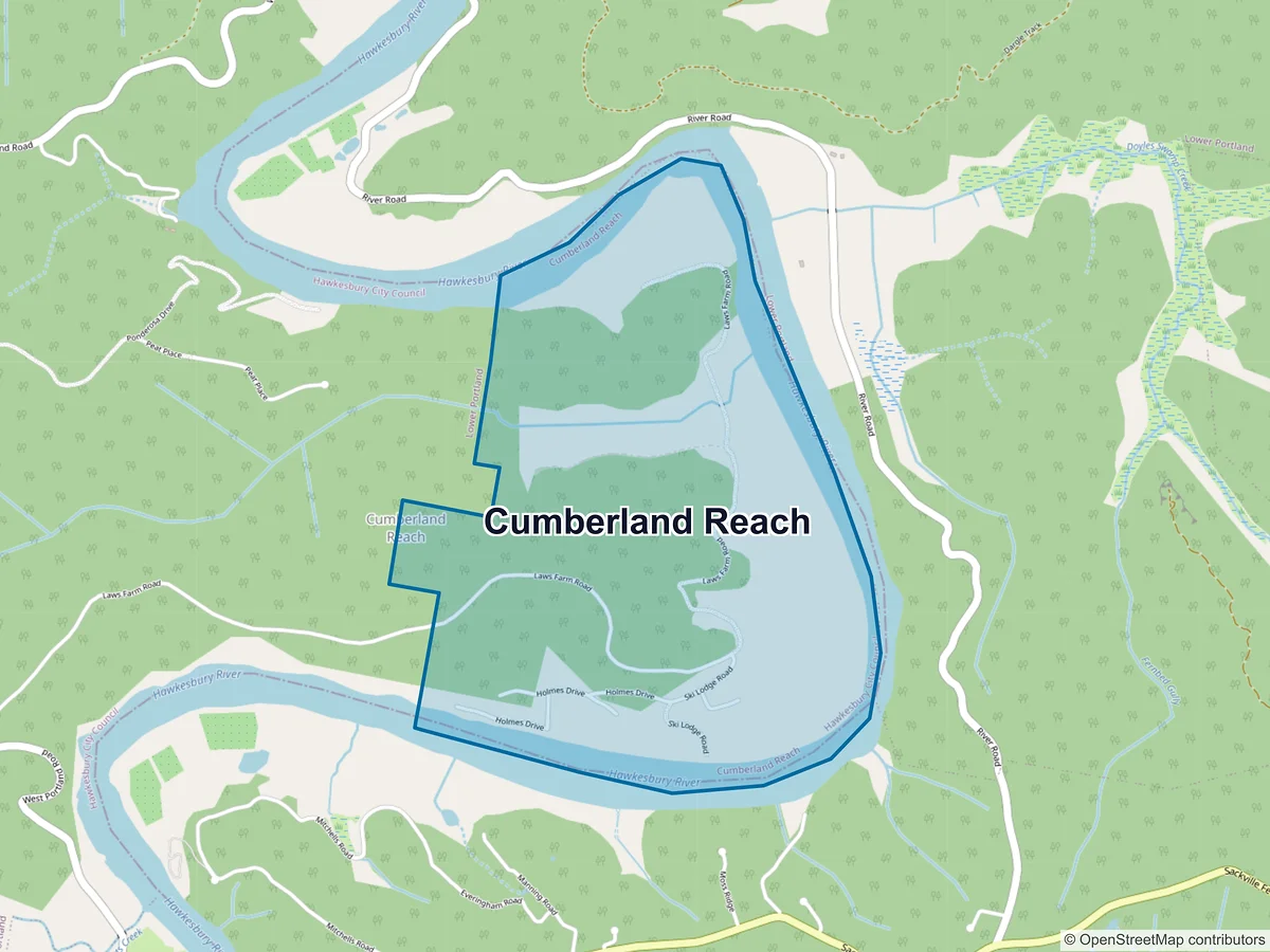 Map of Cumberland Reach, NSW, Australia