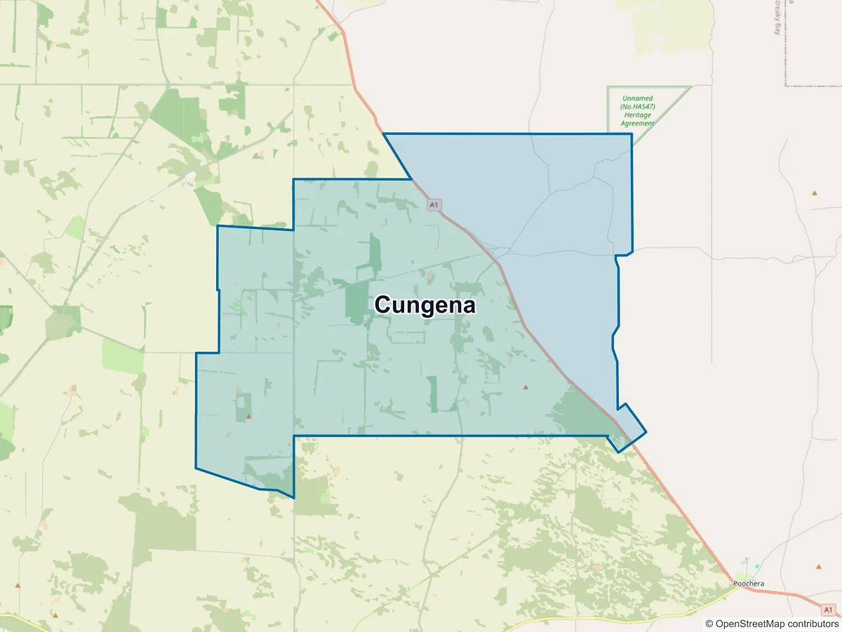 Map of Cungena, SA, Australia