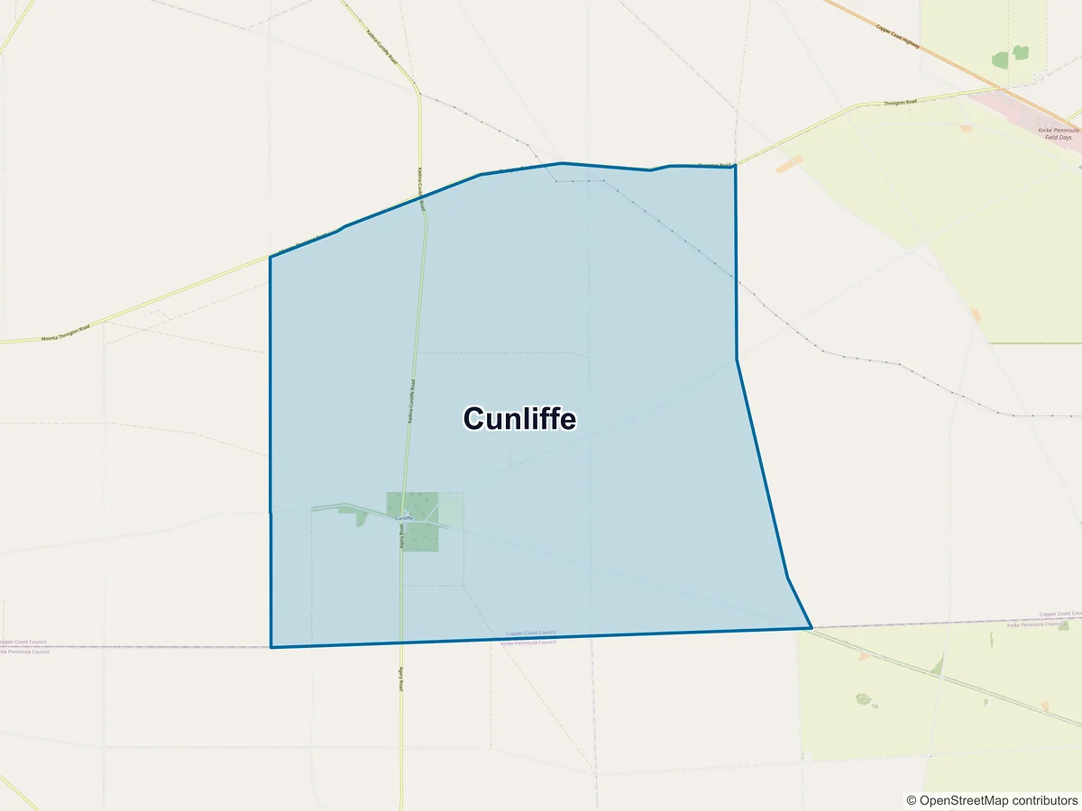 Map of Cunliffe, SA, Australia