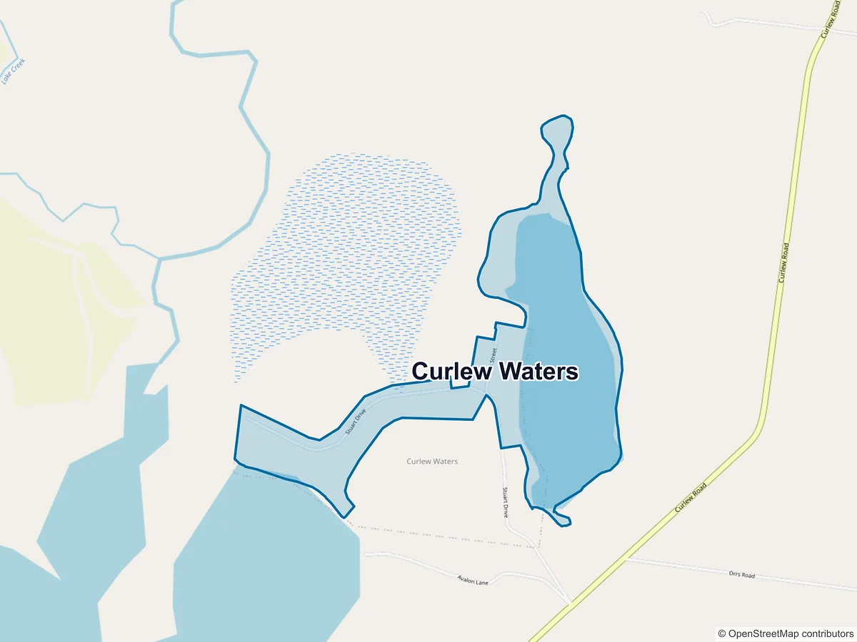 Map of Curlew Waters, NSW, Australia