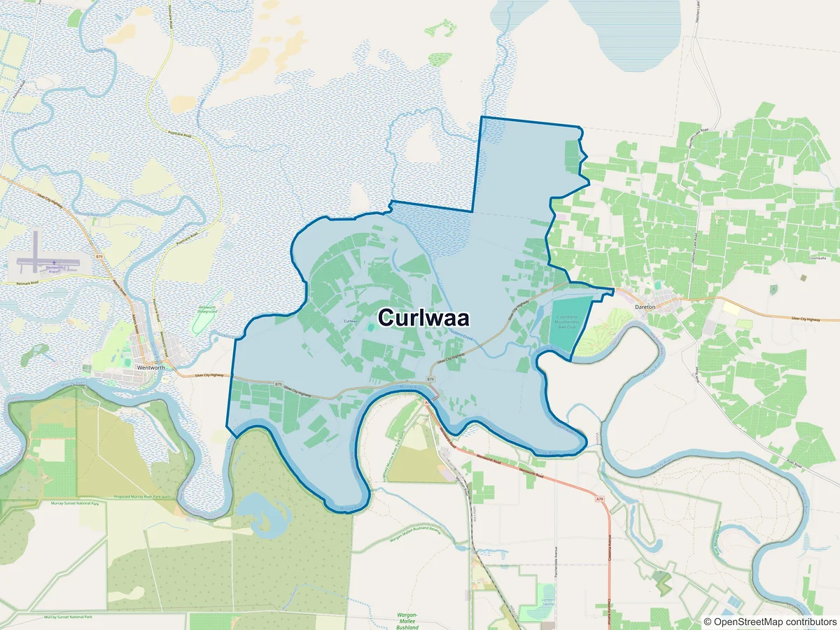Map of Curlwaa, NSW, Australia