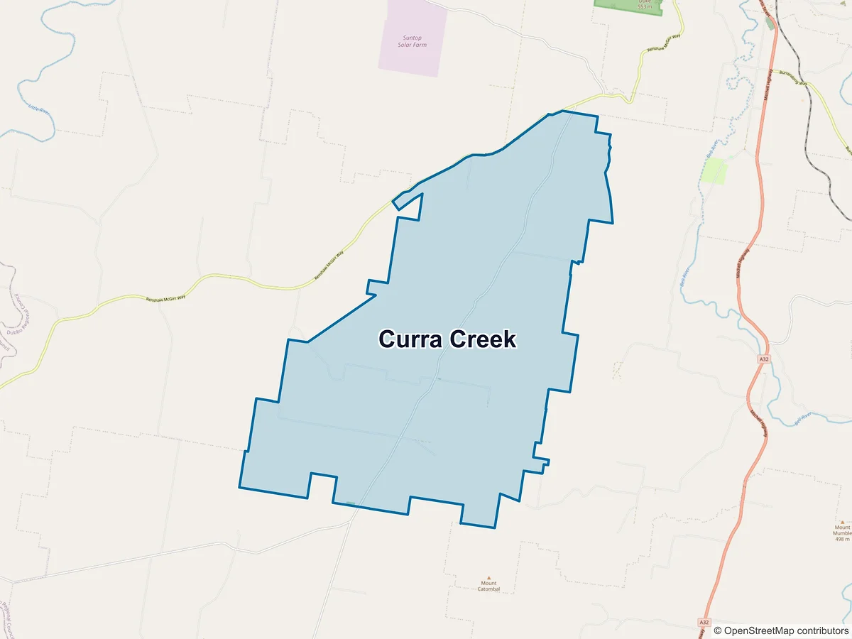 Map of Curra Creek, NSW, Australia