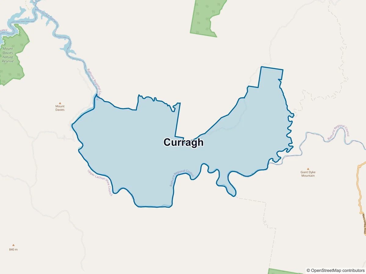 Map of Curragh, NSW, Australia