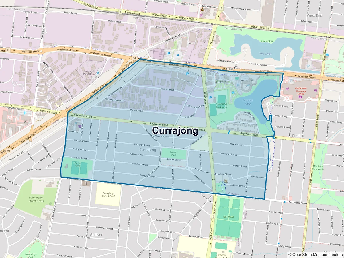 Map of Currajong, QLD, Australia
