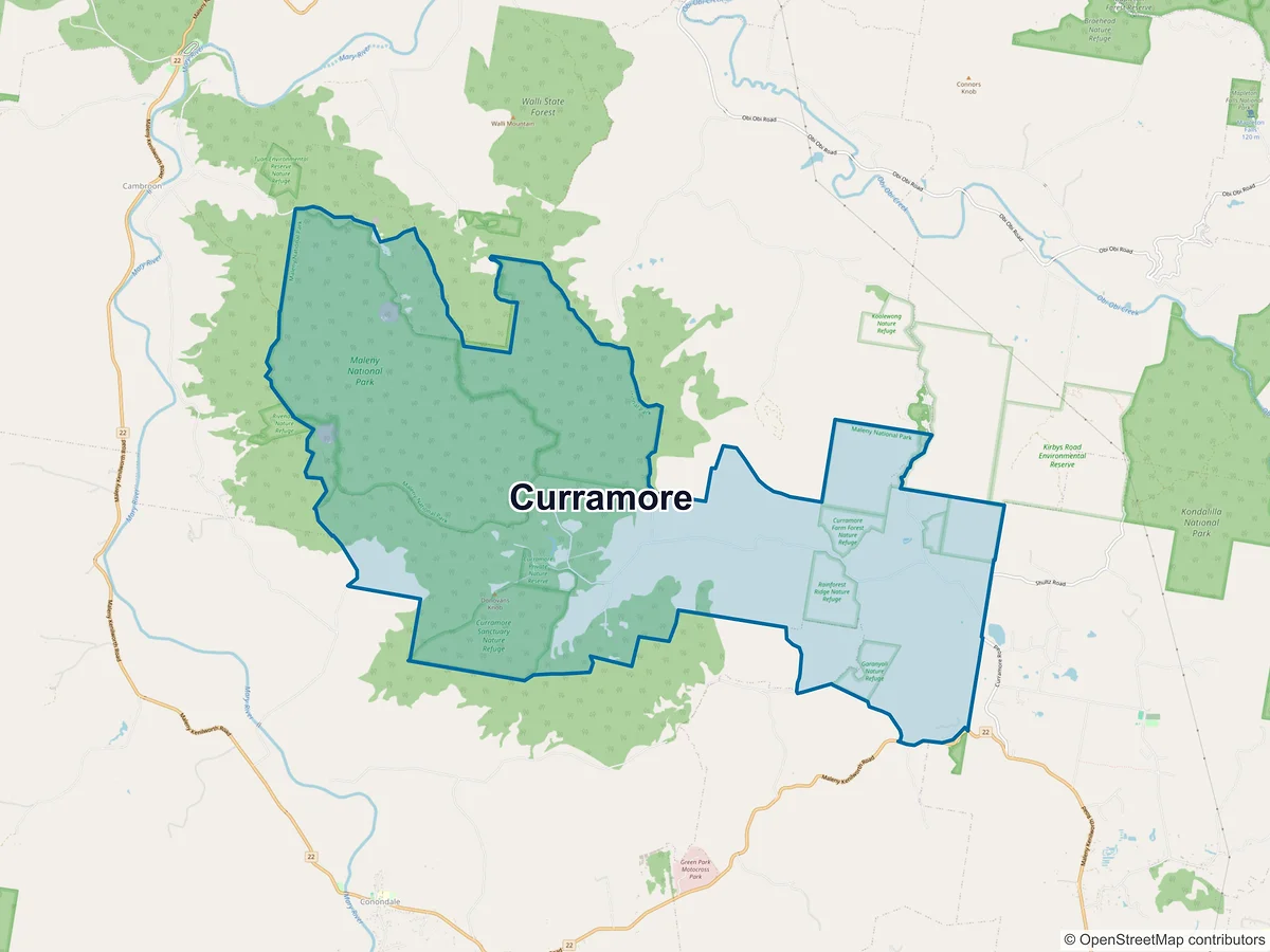 Map of Curramore, QLD, Australia