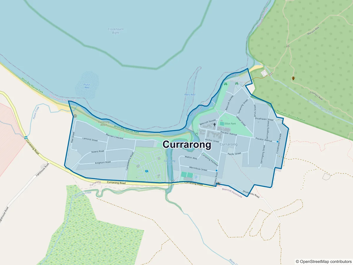 Map of Currarong, NSW, Australia