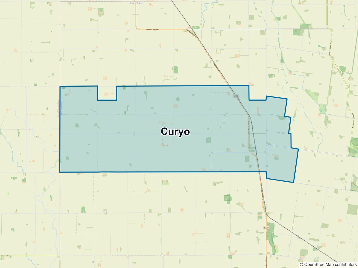 Map of Curyo, VIC, Australia