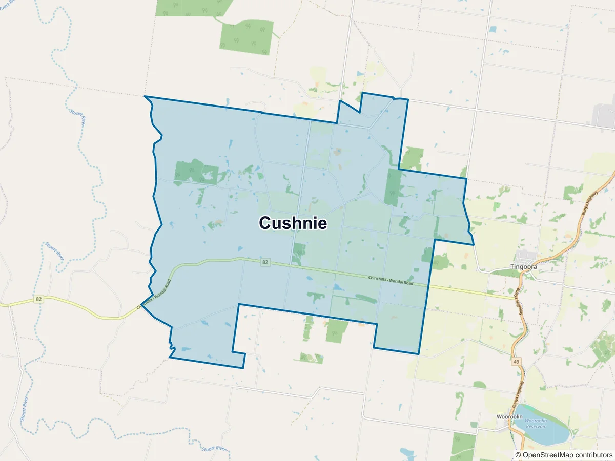 Map of Cushnie, QLD, Australia