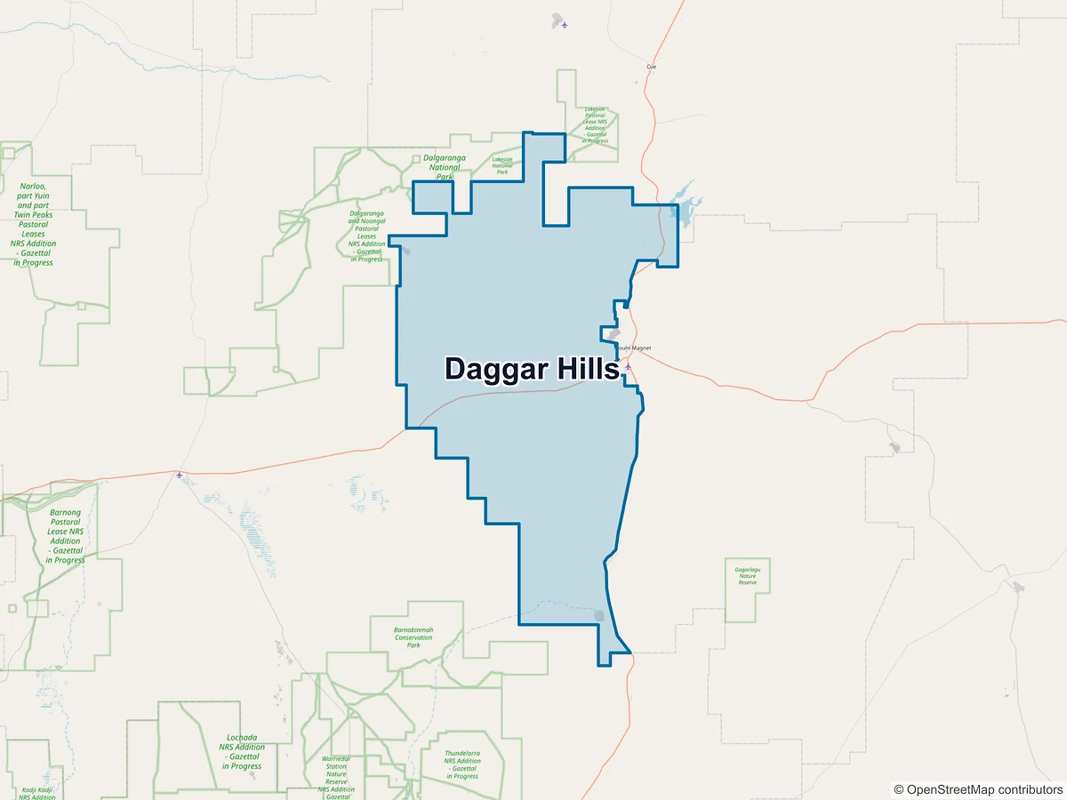 Map of Daggar Hills, WA, Australia
