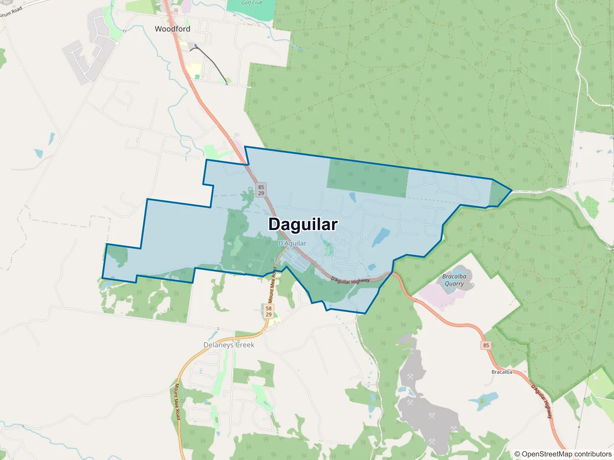 Map of D'Aguilar, QLD, Australia