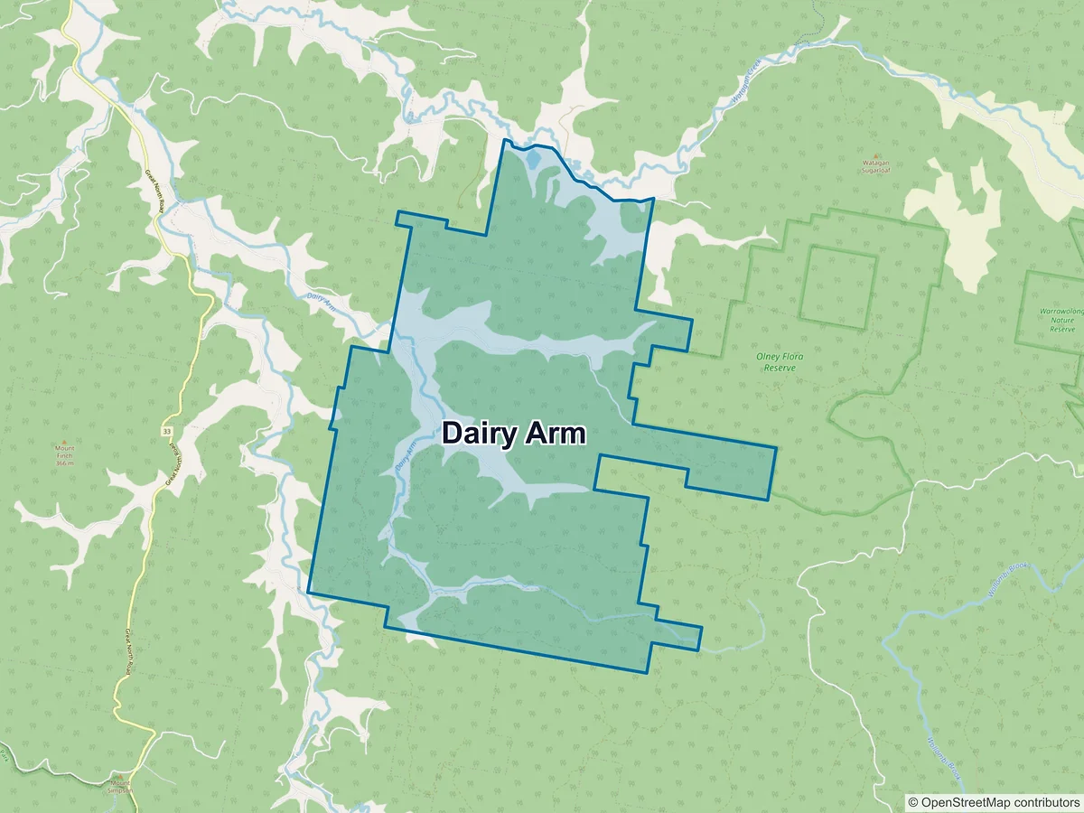 Map of Dairy Arm, NSW, Australia
