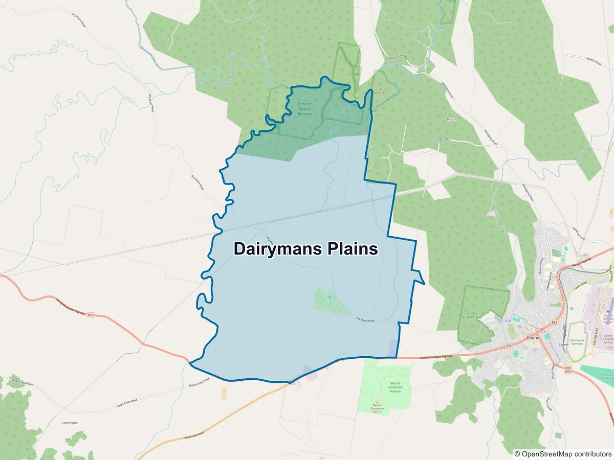 Map of Dairymans Plains, NSW, Australia