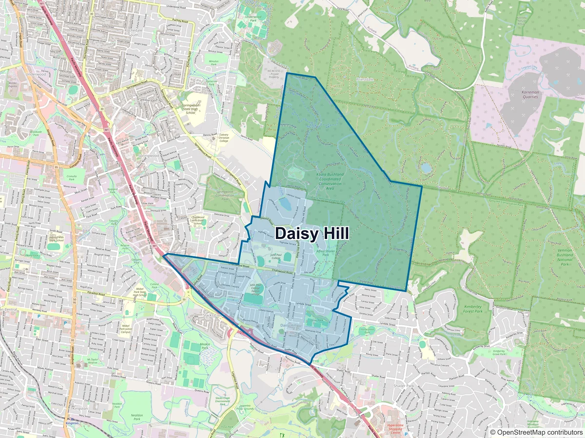 Map of Daisy Hill, QLD, Australia