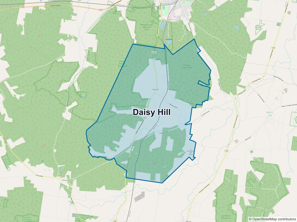 Map of Daisy Hill, VIC, Australia