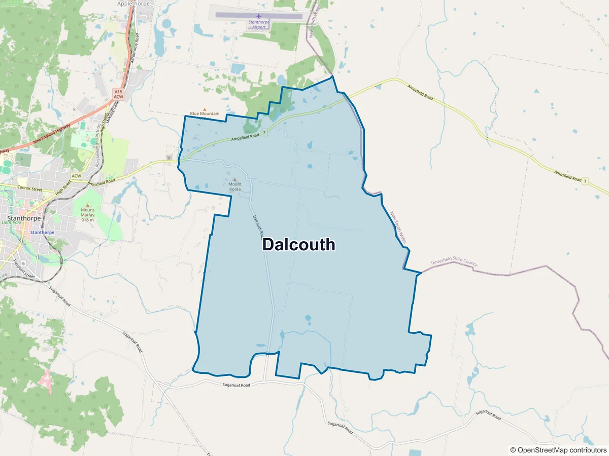 Map of Dalcouth, QLD, Australia