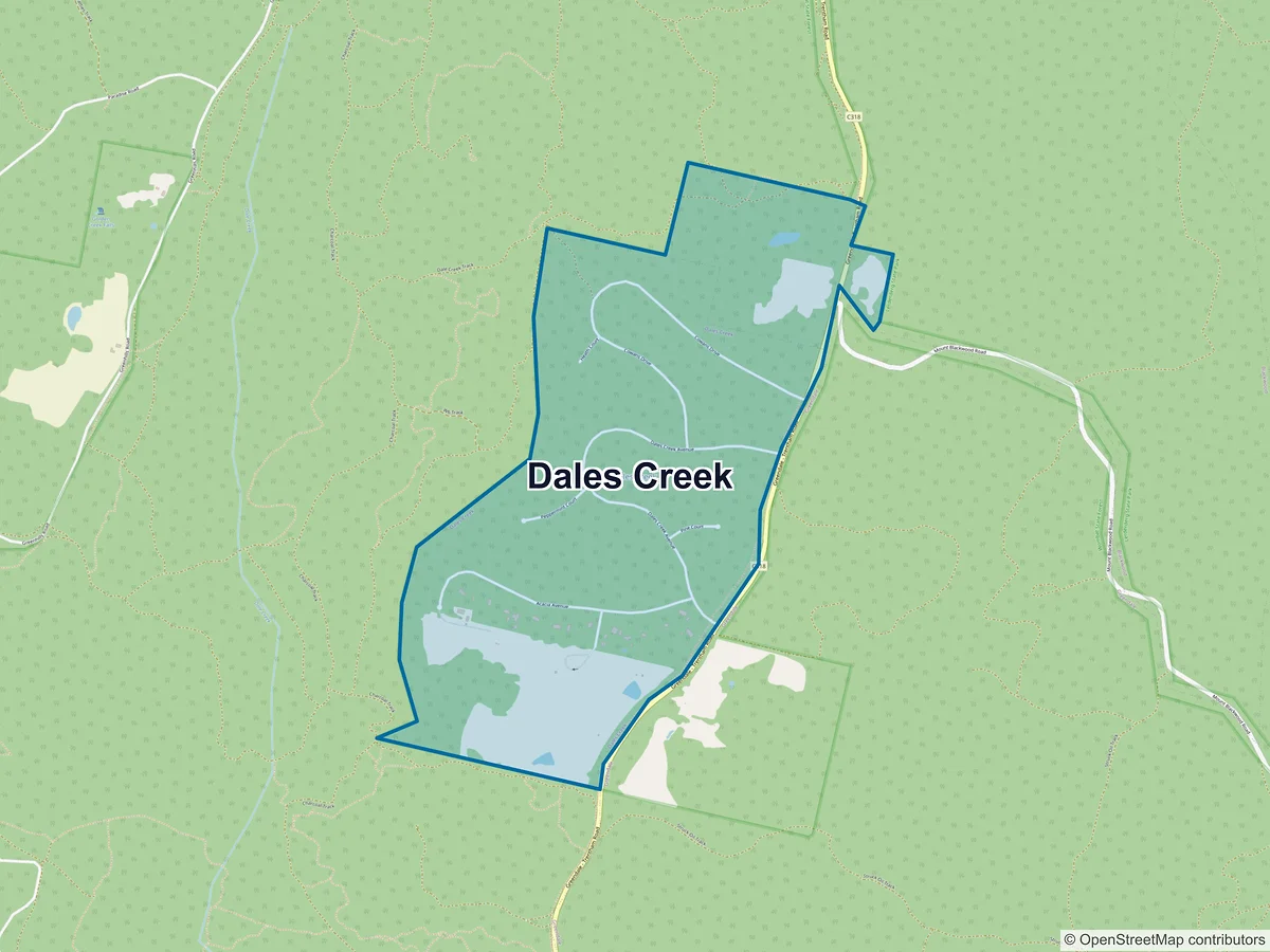Map of Dales Creek, VIC, Australia