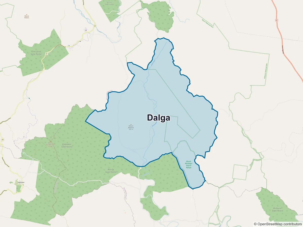 Map of Dalga, QLD, Australia