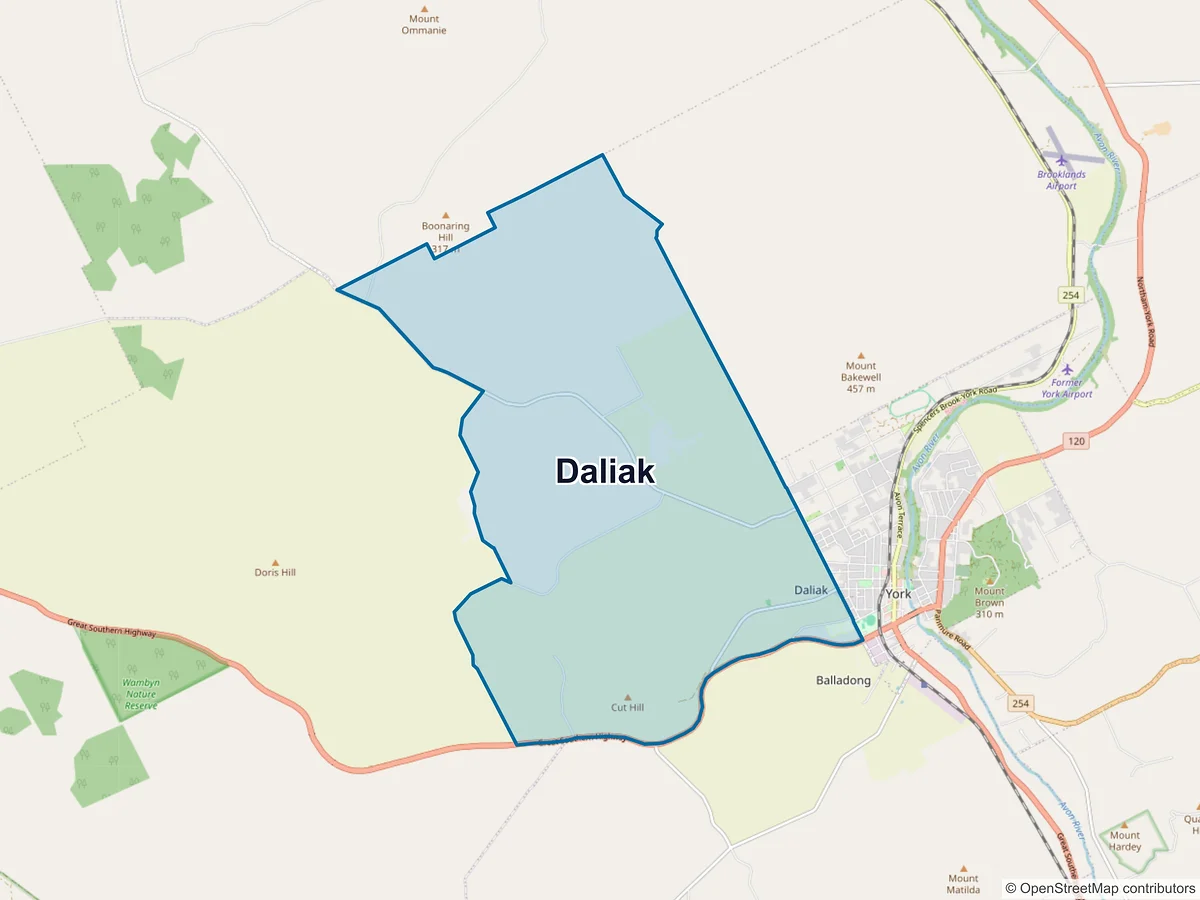 Map of Daliak, WA, Australia