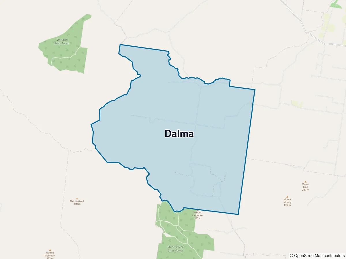 Map of Dalma, QLD, Australia