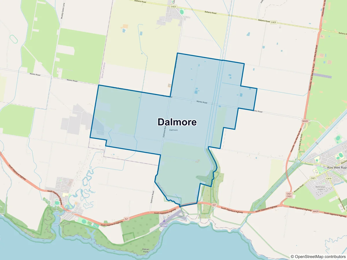 Map of Dalmore, VIC, Australia