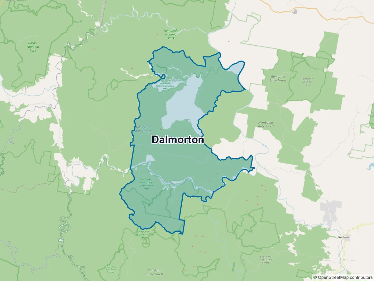 Map of Dalmorton, NSW, Australia