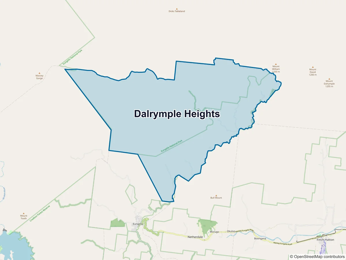 Map of Dalrymple Heights, QLD, Australia