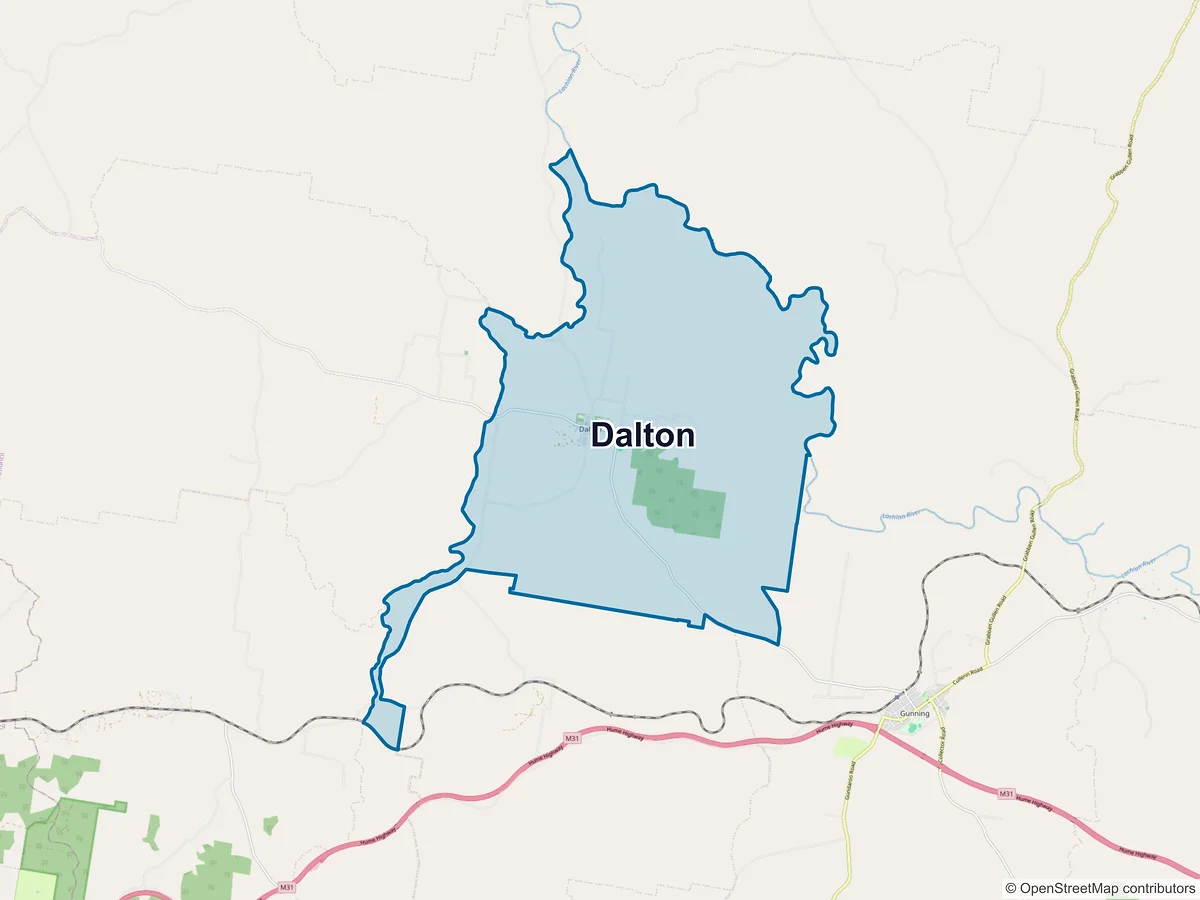 Map of Dalton, NSW, Australia