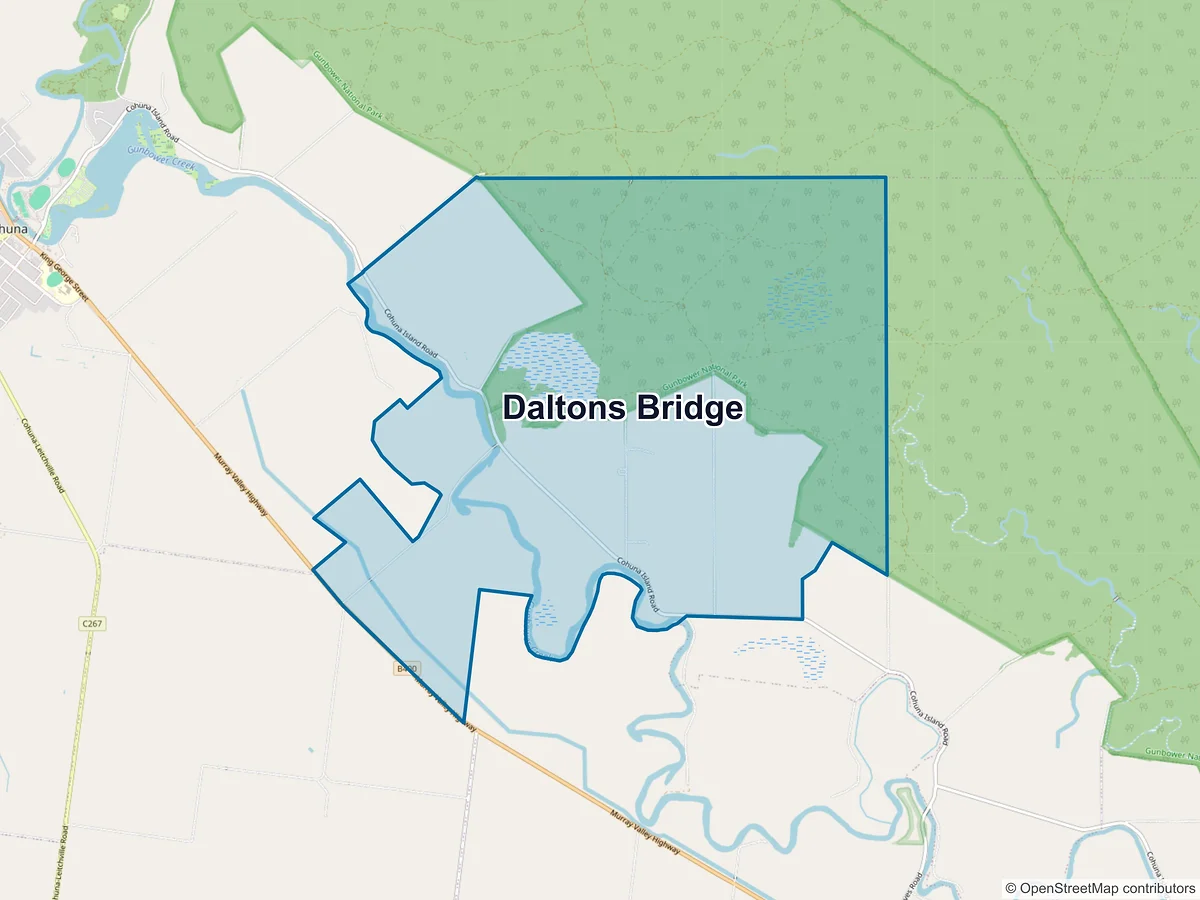 Map of Daltons Bridge, VIC, Australia