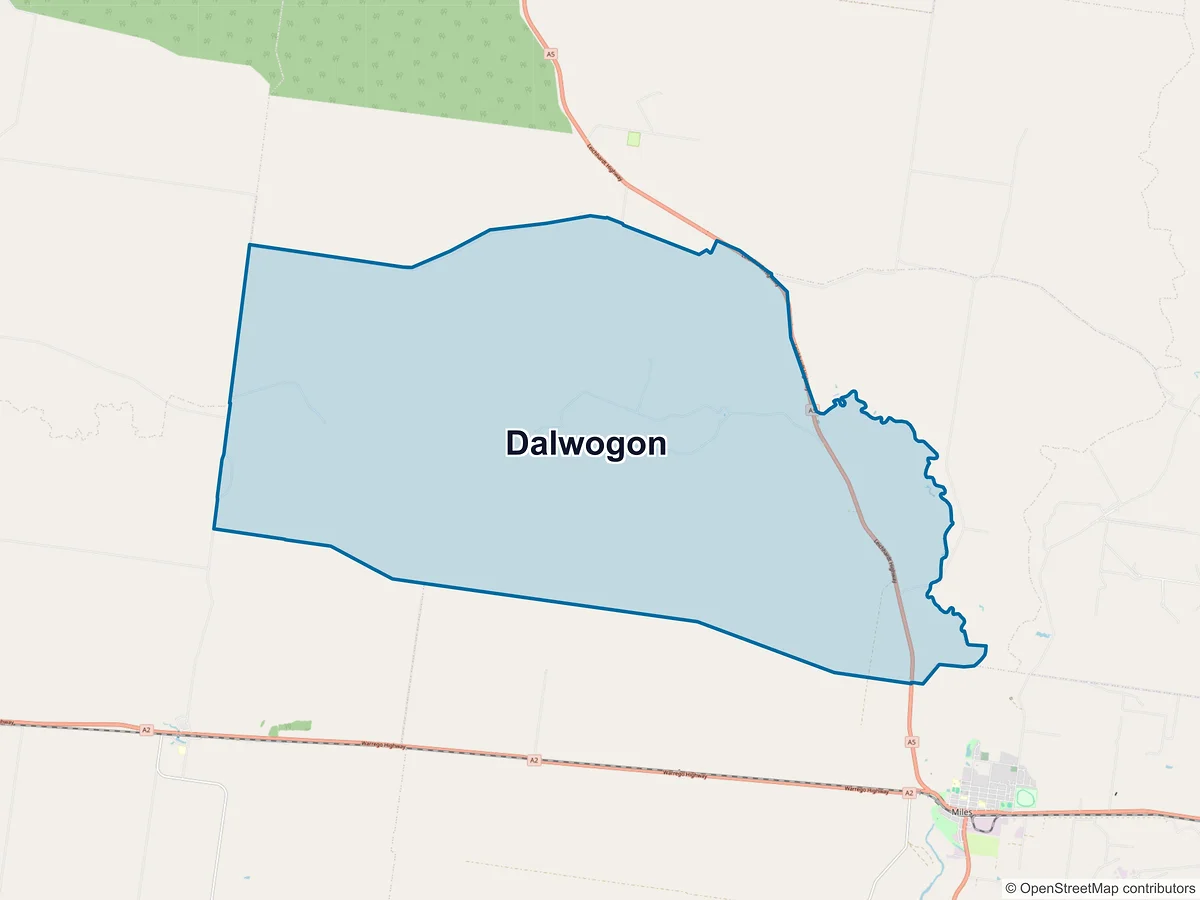 Map of Dalwogon, QLD, Australia