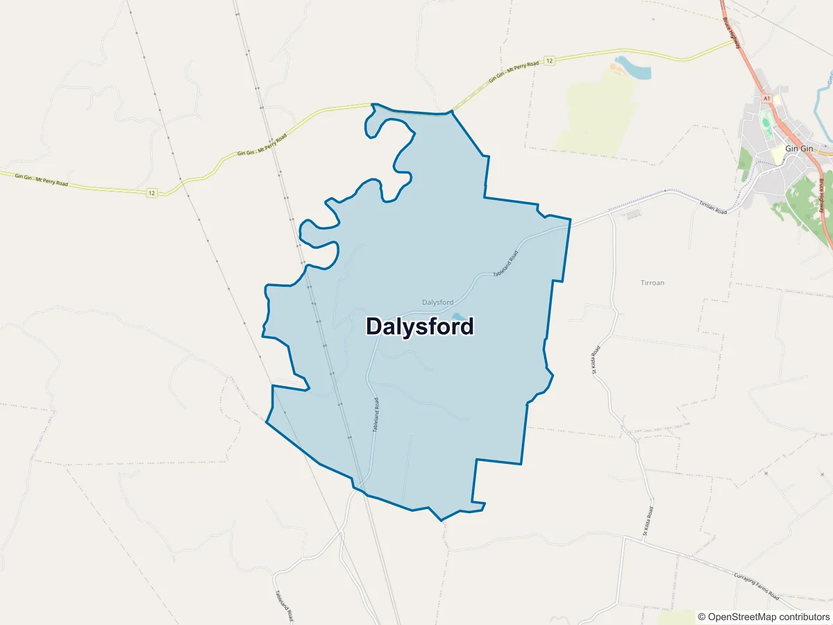 Map of Dalysford, QLD, Australia